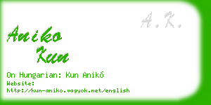 aniko kun business card